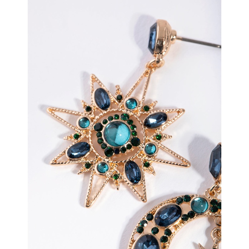 Gold Mini Star & Moon Earrings