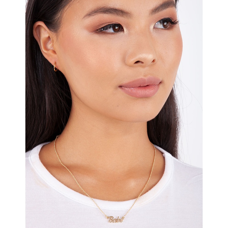 Gold Plated Sterling Silver 12mm Hoop Earrings