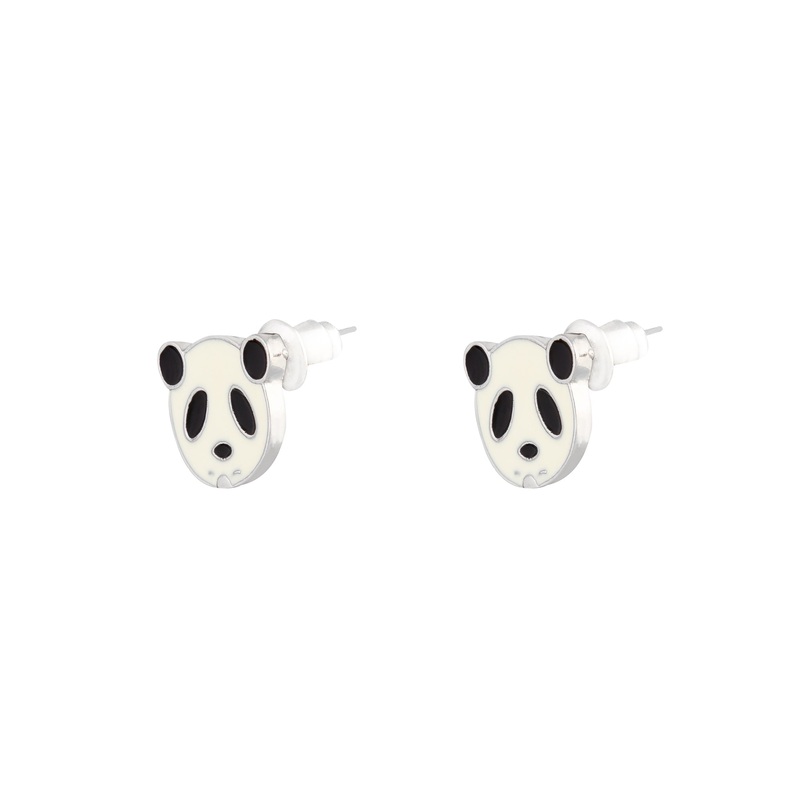Mini Panda Face Stud Earrings