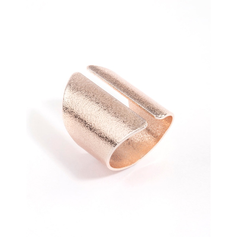 Rose Gold Open Shield Ring|SM|ML