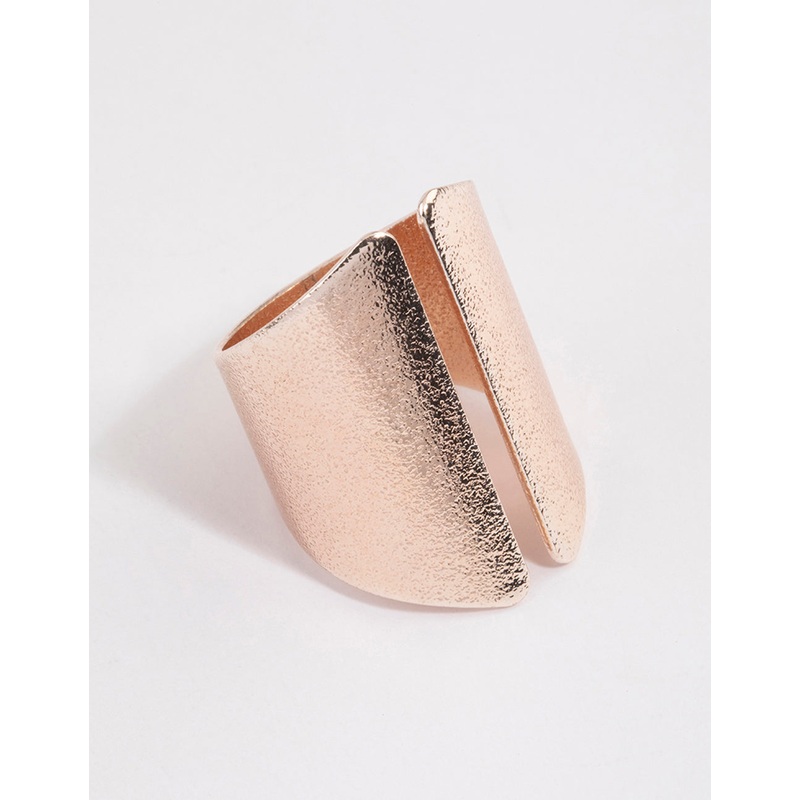 Rose Gold Open Shield Ring|SM|ML