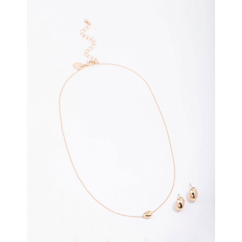 Gold Metal Stone Jewellery Set