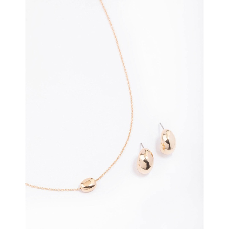 Gold Metal Stone Jewellery Set