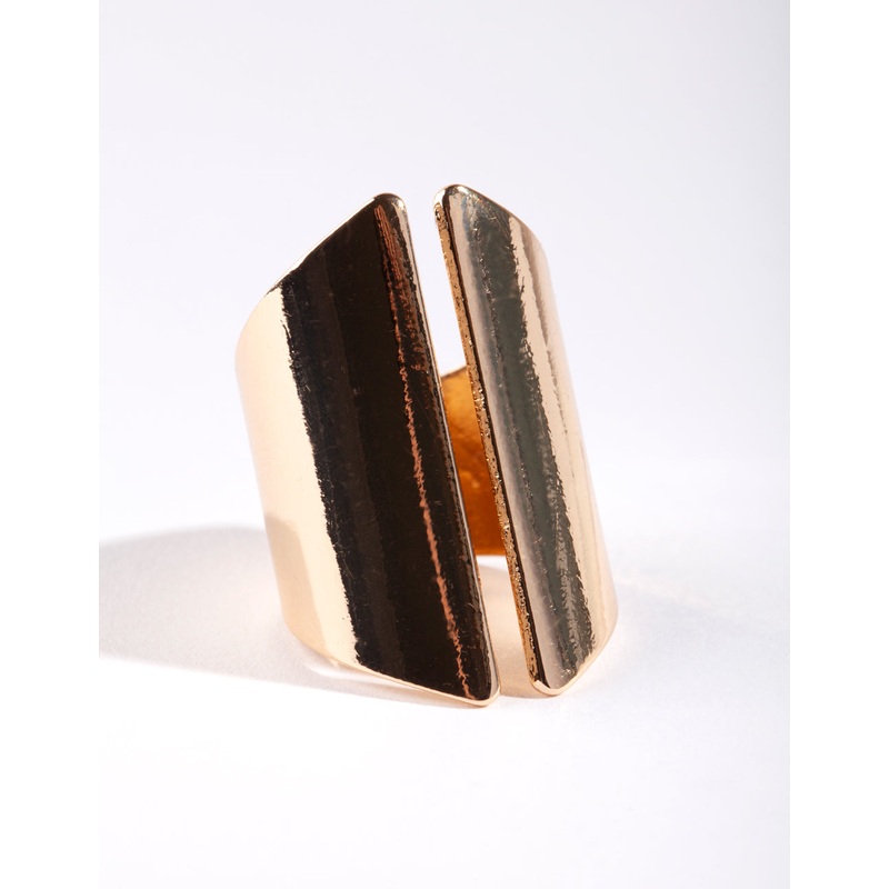 Gold Open Shield Ring|SM|ML