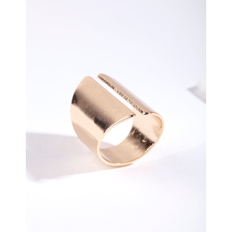Gold Open Shield Ring|SM|ML