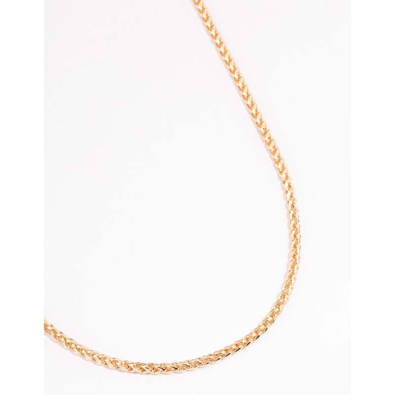 Gold Wheat Chain Necklace