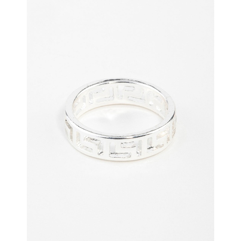 Silver Geometric Ring|SM|ML