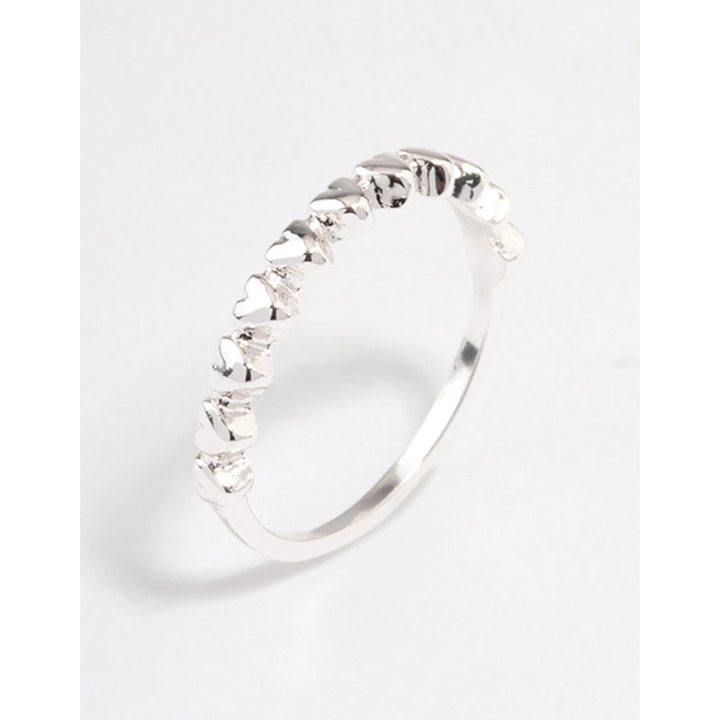 Silver Mini Hearts Ring|SM|ML