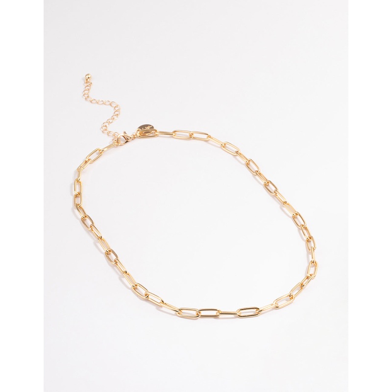 Gold Classic Pin Chain Necklace