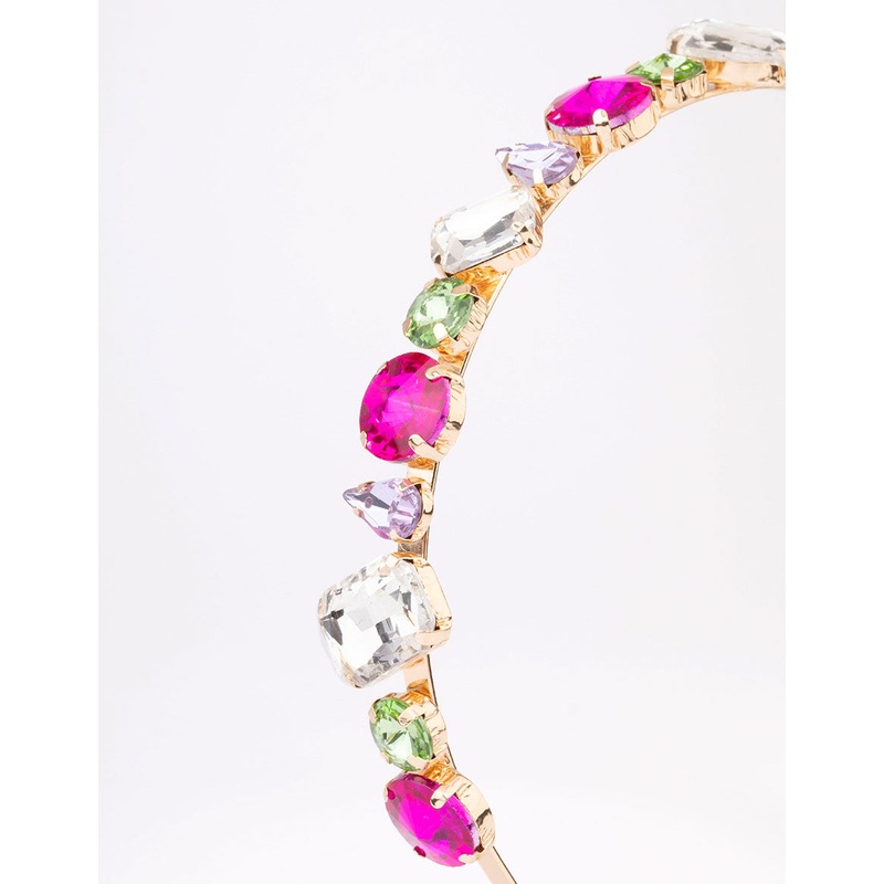 Silver Mixed Shape Diamante Headband