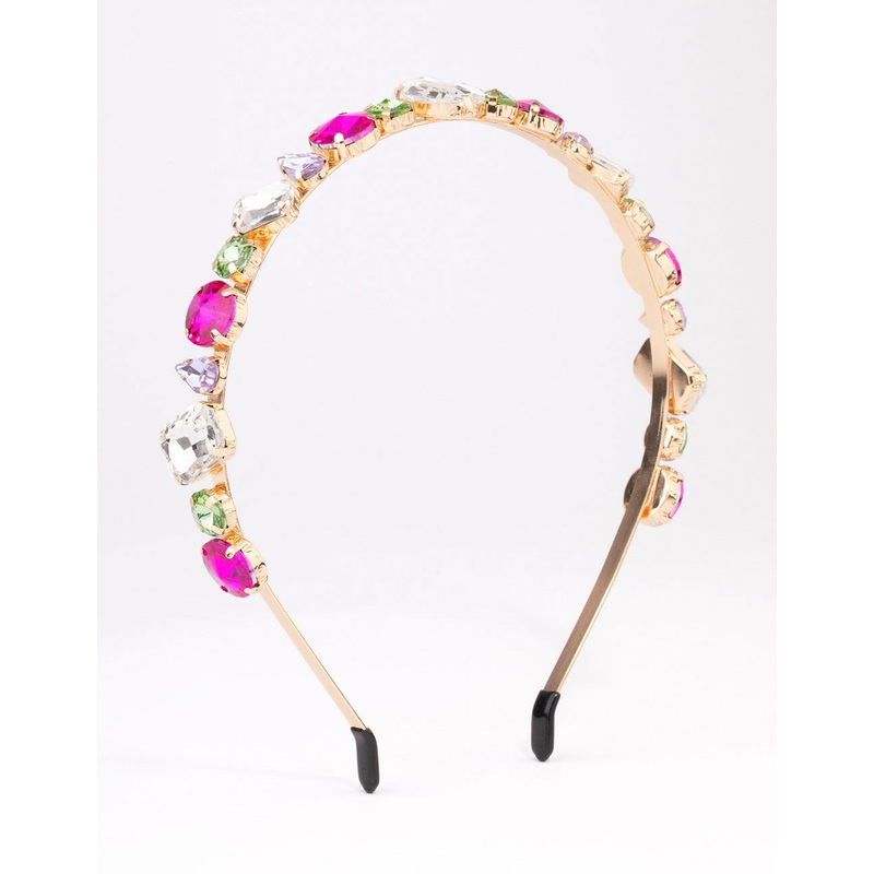 Silver Mixed Shape Diamante Headband