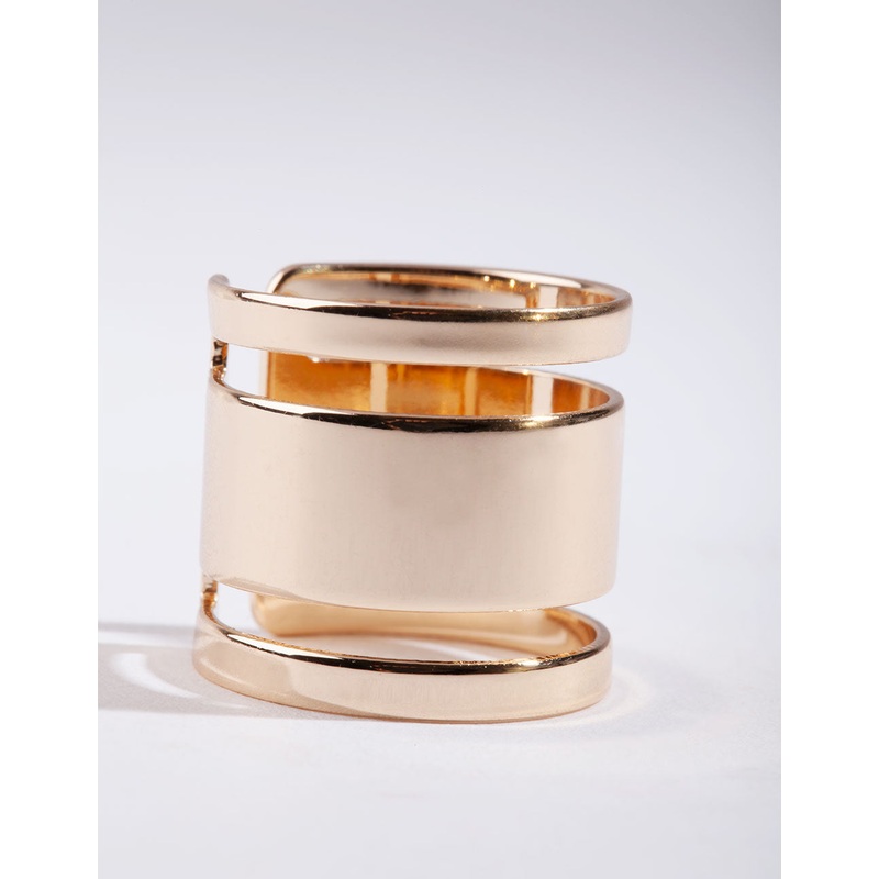 Gold Triple Tube Ring|SM|ML
