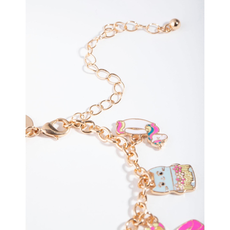 Kids Gold Multi Charm Bracelet