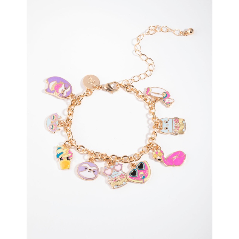 Kids Gold Multi Charm Bracelet