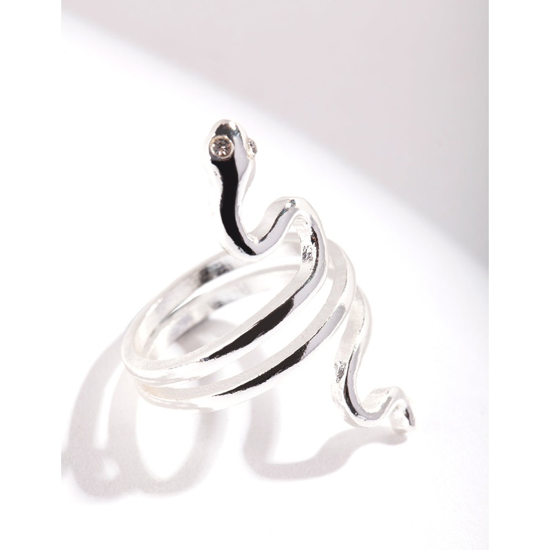 Silver Fine Snake Ring|SM|ML