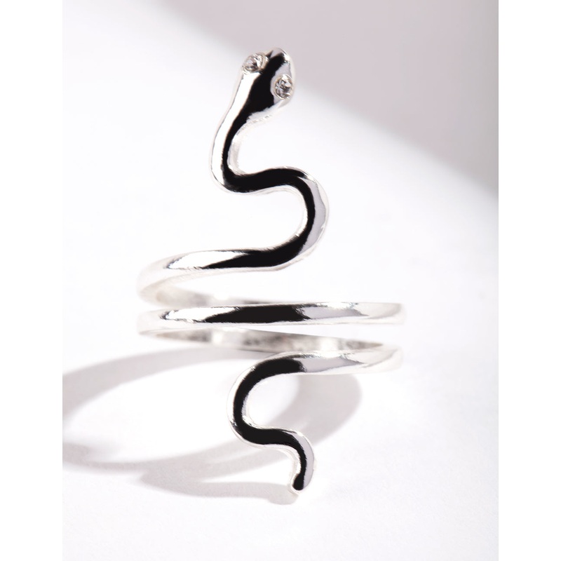 Silver Fine Snake Ring|SM|ML