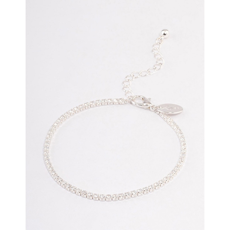 Silver Plated Small Round Tennis Bracelet