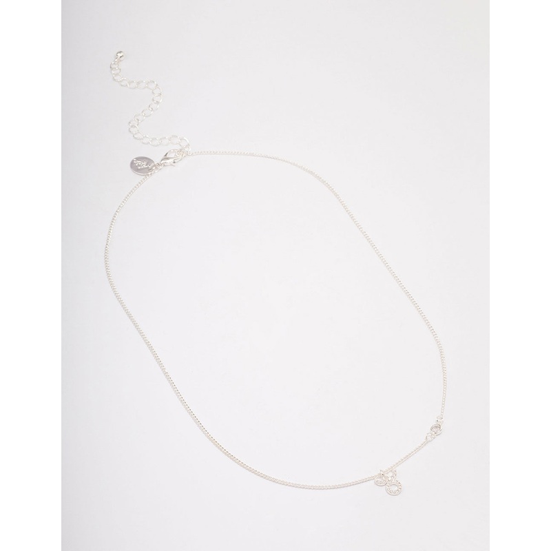 Silver Plated Taurus Necklace With Cubic Zirconia Pendant