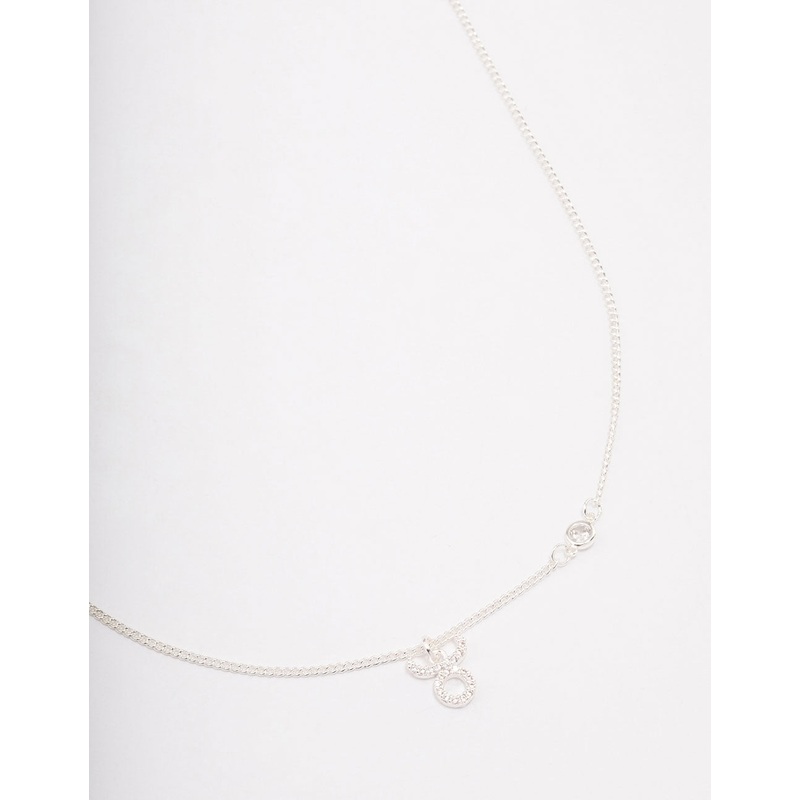Silver Plated Taurus Necklace With Cubic Zirconia Pendant