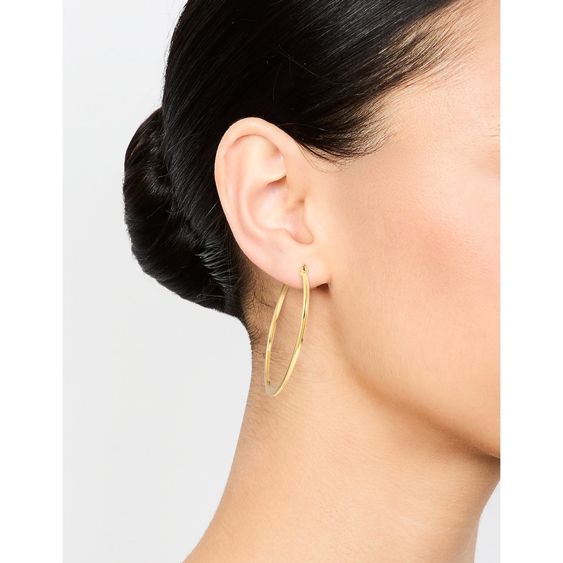 Waterproof Gold Plated Stainless Steel Thin Hoop Earrings