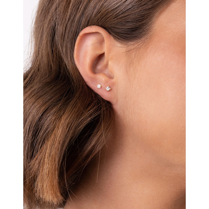 Gold Plated Sterling Silver Cubic Zirconia Mix Earring Pack