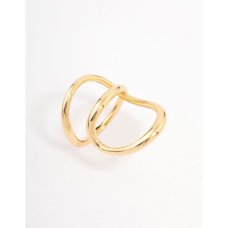 Gold Plated Elongated Wrap Ring