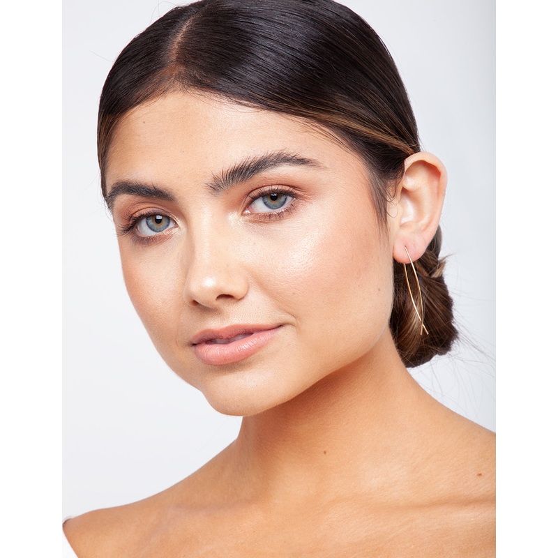 Gold Plated Sterling Silver Twist Through Earrings