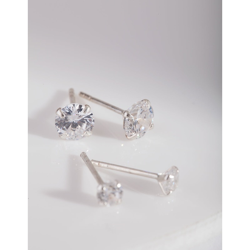 Sterling Silver Diamante Earring Pack