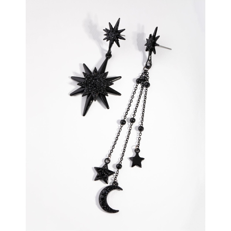 Matte Mismatch Celestial Earrings