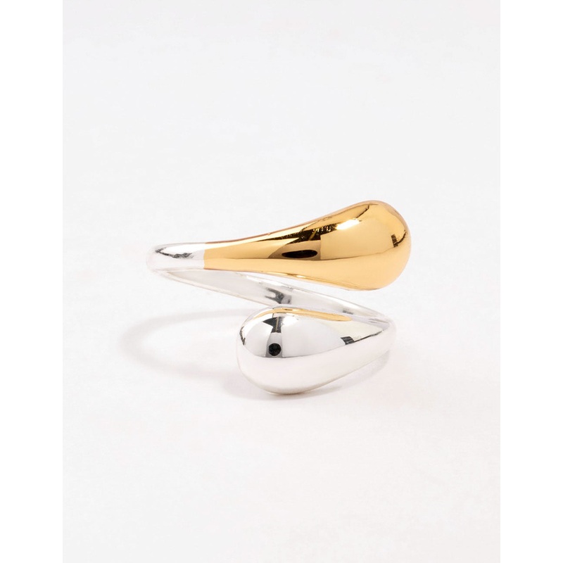 Mixed Puffy Double End Wrapped Ring