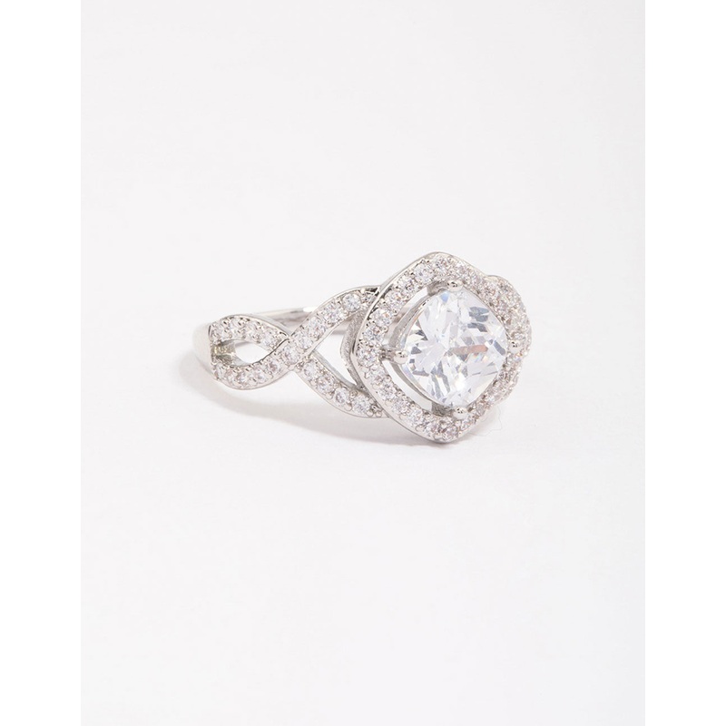 Silver Cushion Infinity Ring|SM|ML