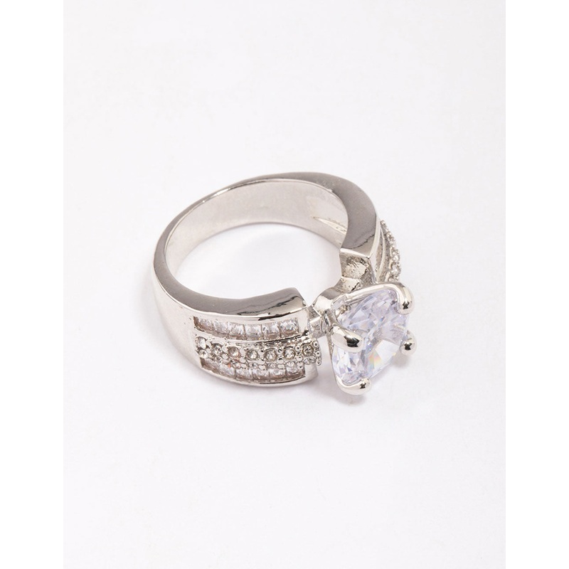 Silver Luxe Square Band Ring|SM|ML