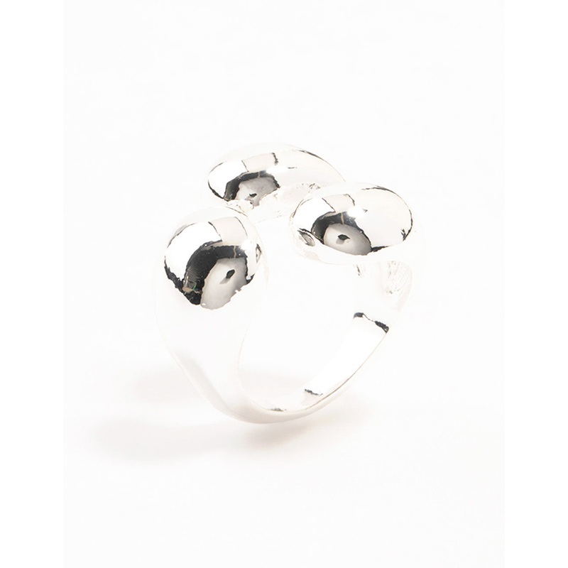 Silver Plated Bubbly Wrapped Ring