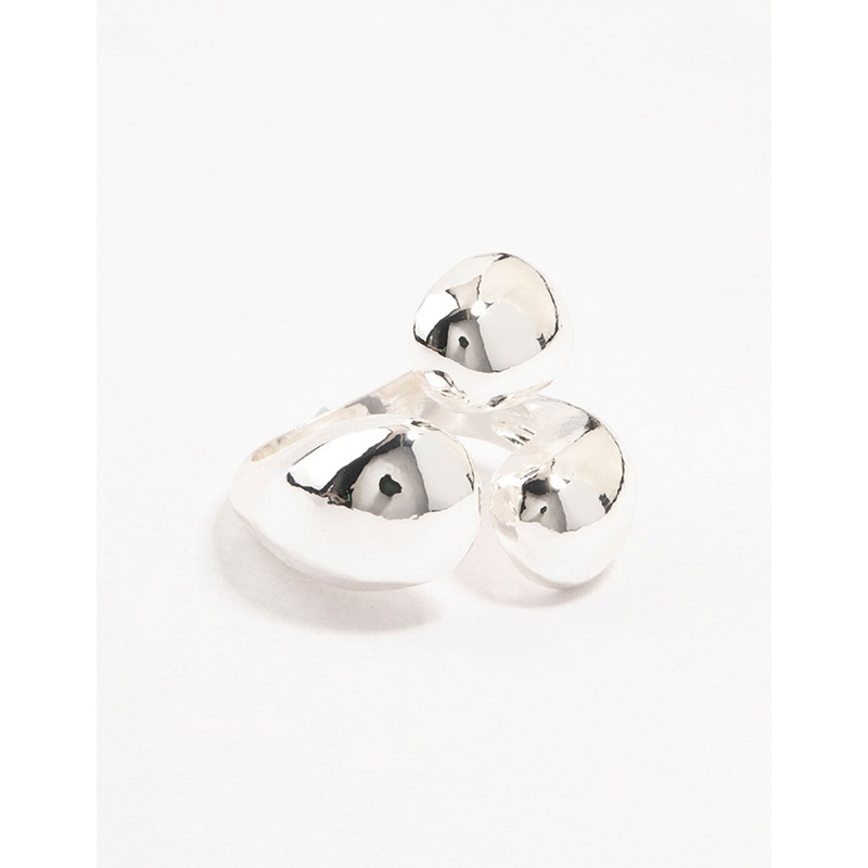 Silver Plated Bubbly Wrapped Ring