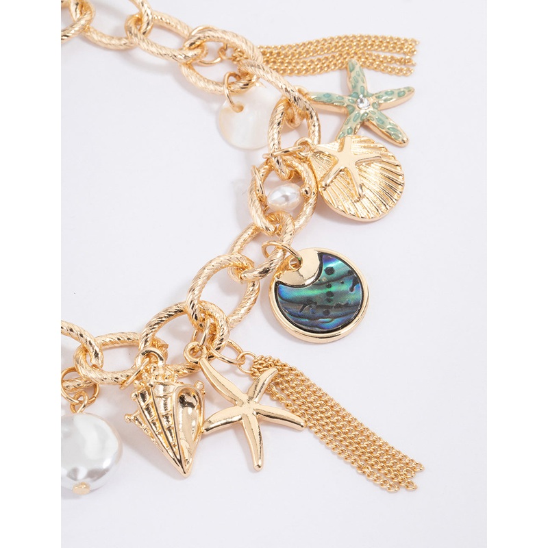 Gold Multi-Charm Bracelet