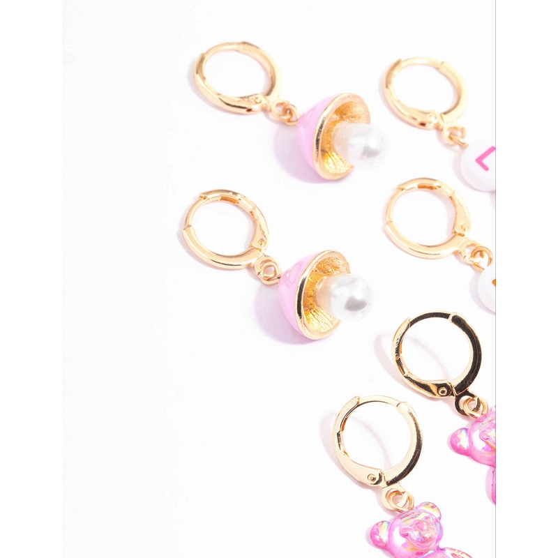 Pink Love Gummy Stacker Earrings