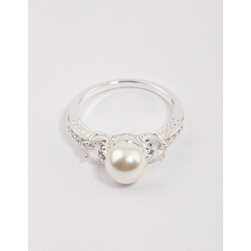 Silver Plated Enchanting Pearl Ring