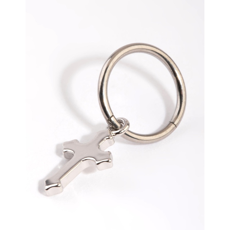 Titanium Cross Belly Ring