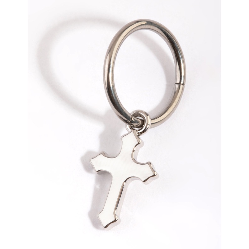 Titanium Cross Belly Ring