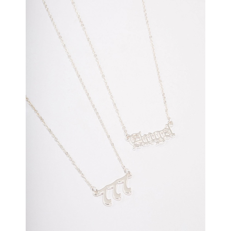 Silver Plated Angel Number ‘777’ Necklace Pack