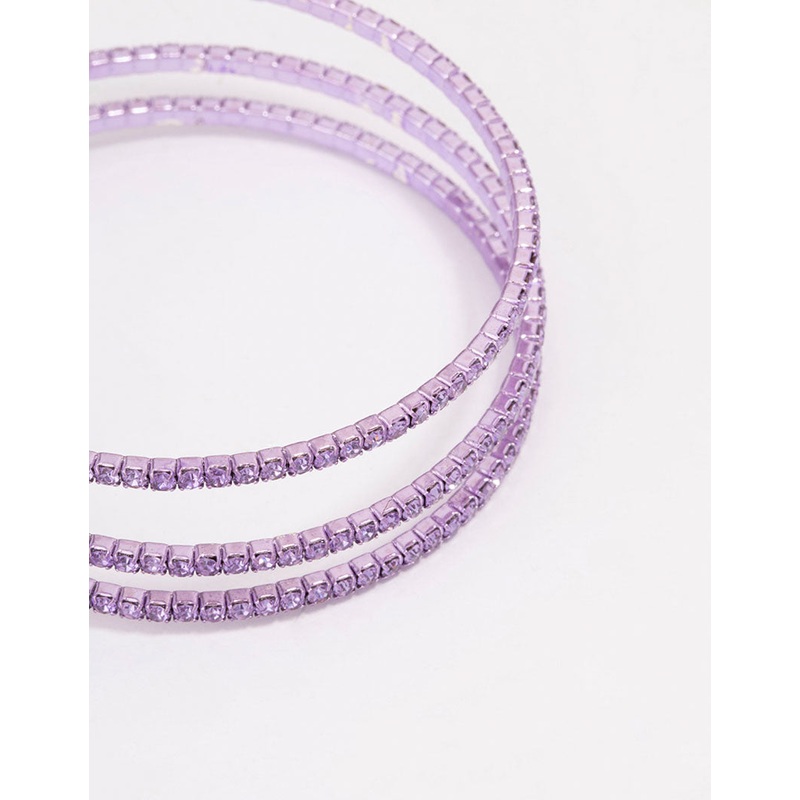 Lilac Cup Chain Wrapped Wrist Cuff