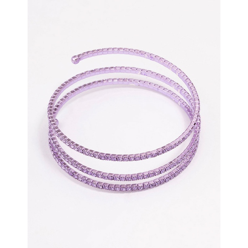 Lilac Cup Chain Wrapped Wrist Cuff