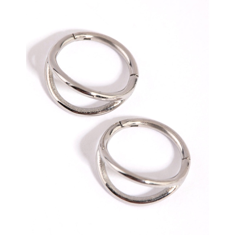 Surgical Steel Double Row Sleeper Earrings