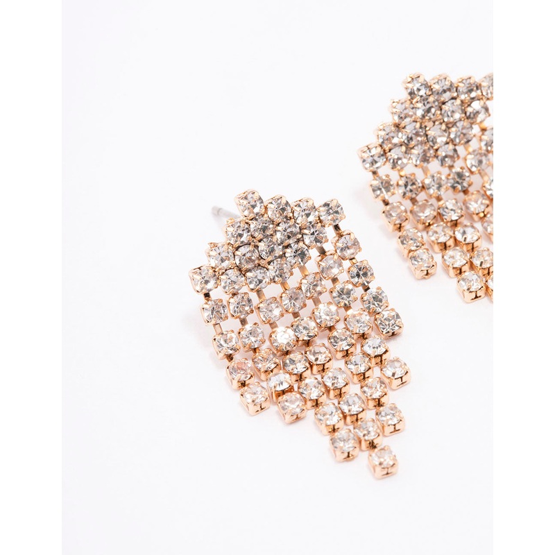 Gold Mini Fringe Drop Earrings
