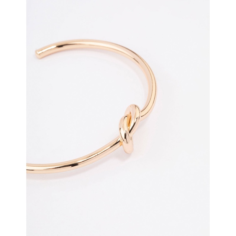 Gold Simple Knotted Bangle