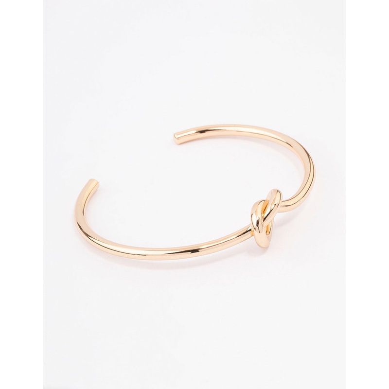 Gold Simple Knotted Bangle