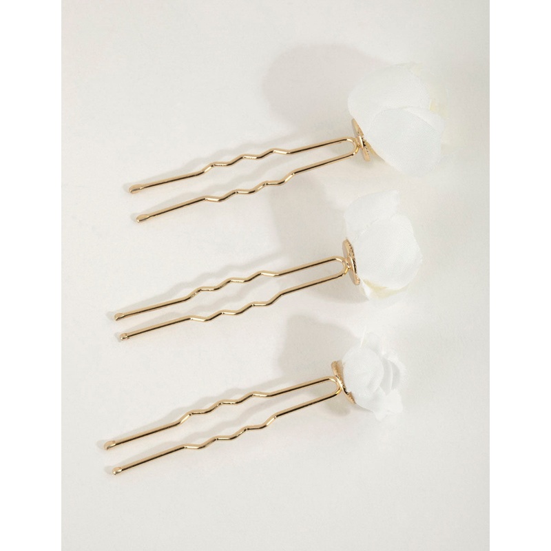 Mini Rosette Bun Pins