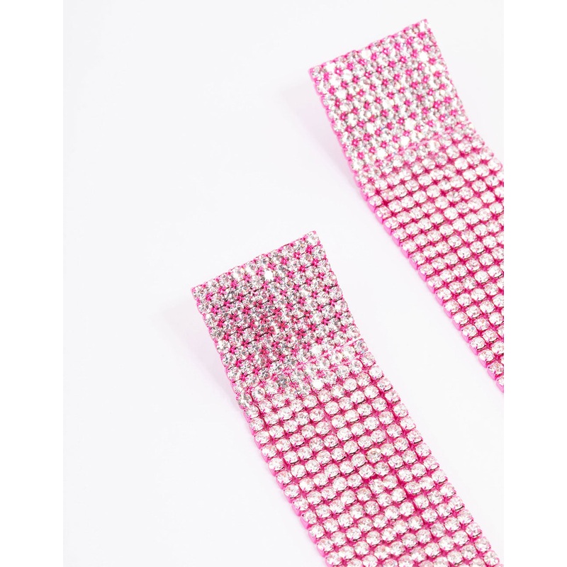 Squared Cup Chain Drop Earrings