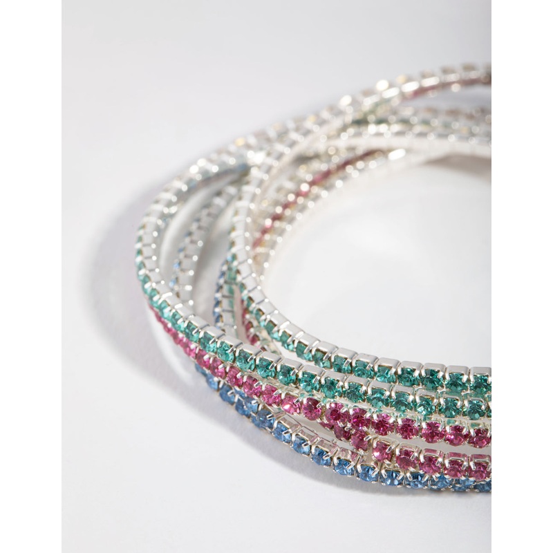 Kids Silver Fine Cup Chain Stretch Bracelet