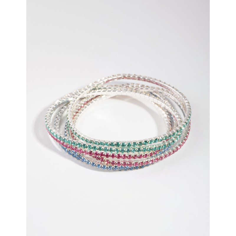 Kids Silver Fine Cup Chain Stretch Bracelet